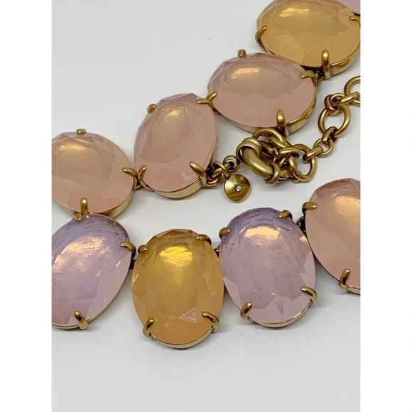 J. Crew Iced Quartz Peach & Pink Necklace - Picture 2 of 3